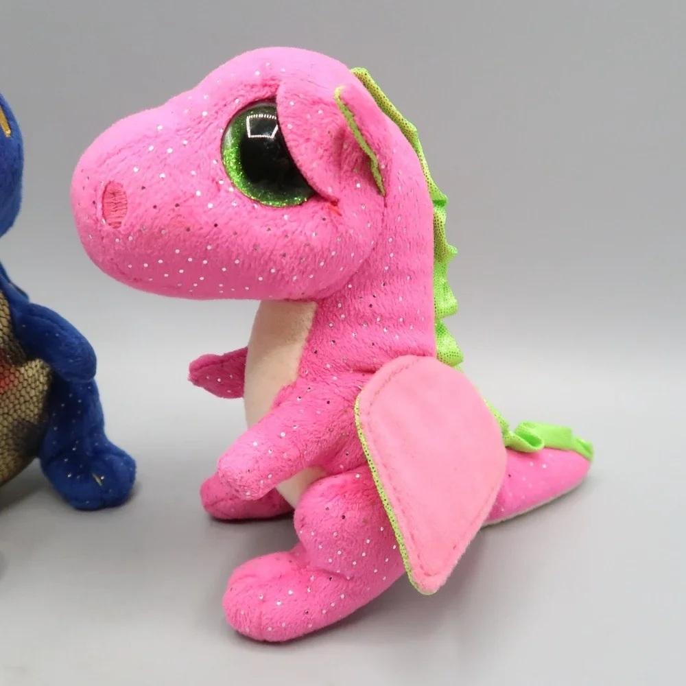Ty Beanie Boos Darla Pink & Saffire Dragon Pair 6